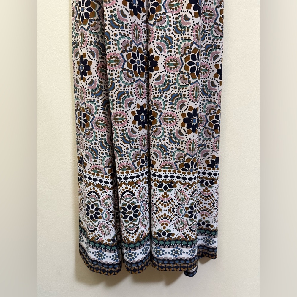 Artisan New York Boho Floral Halter Maxi Dress | Sleeveless Pockets‎ Blouson - S - Picture 4 of 10